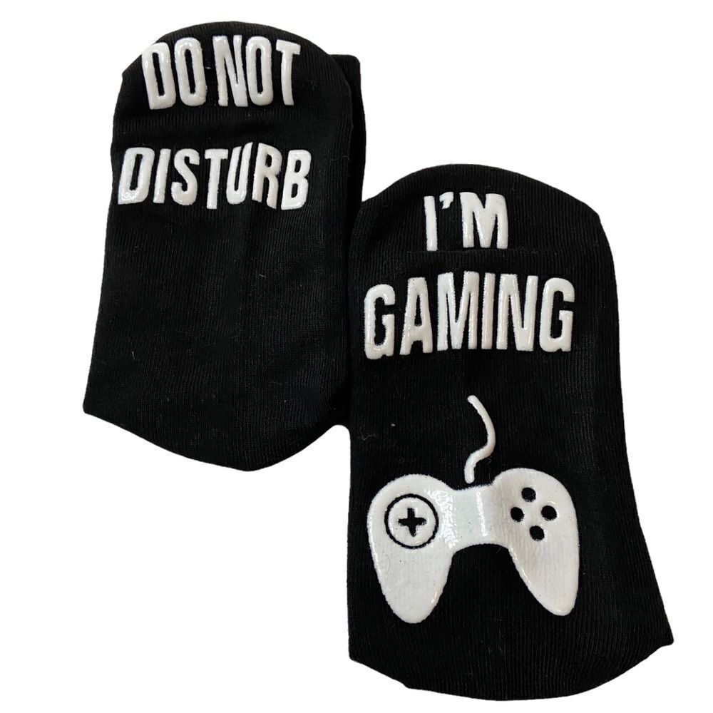 NEW Do Not Disturb I'm Gaming Black Socks